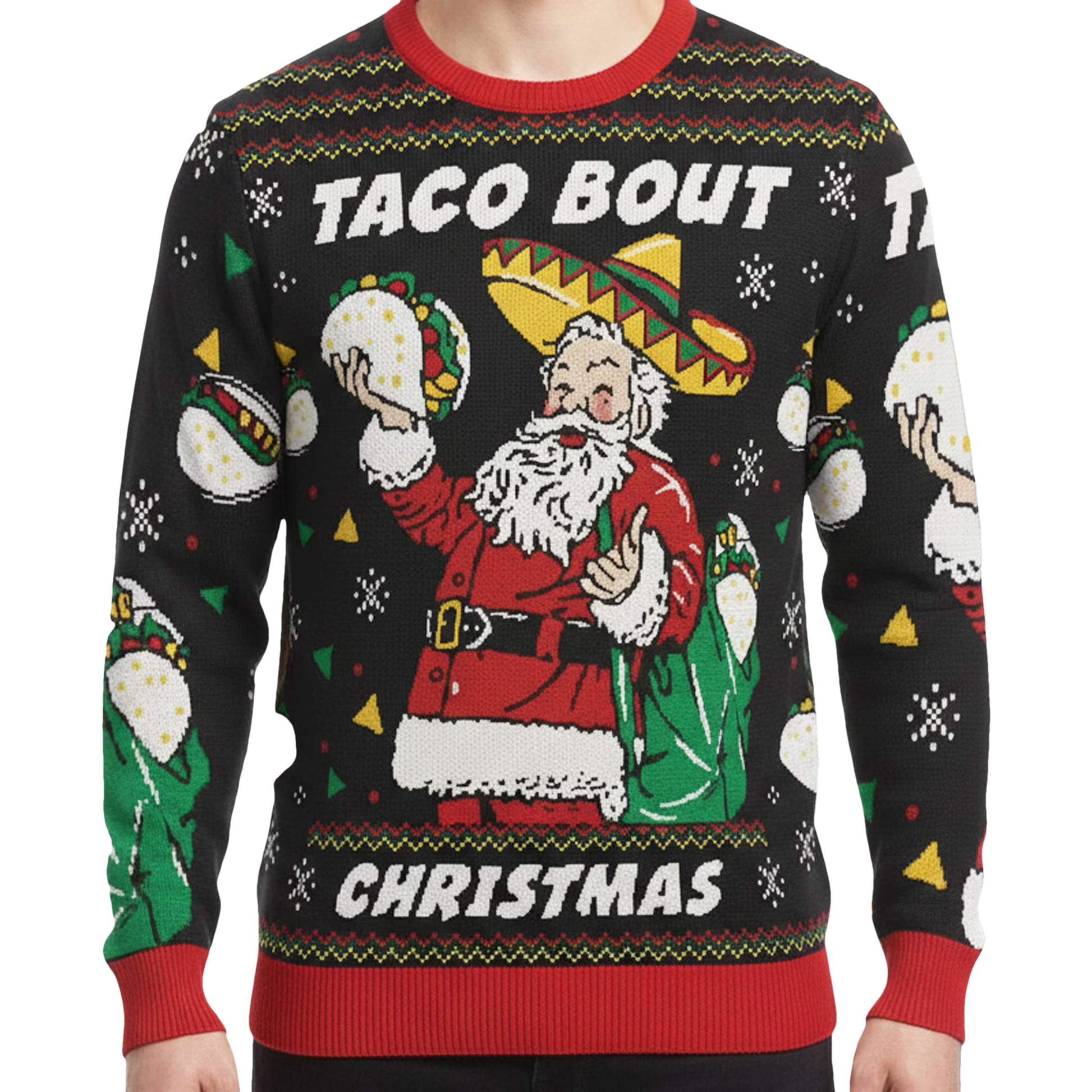 Santa Taco Bout Christmas Ugly Sweater - Moonbestprint