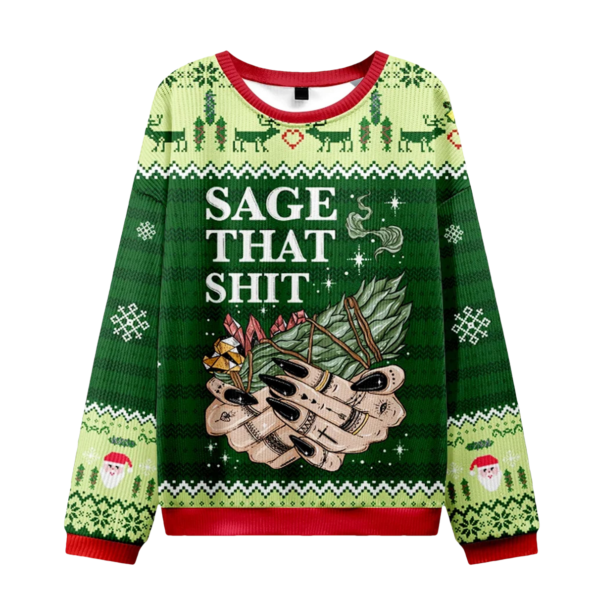 Sage That Shit Ugly Christmas Sweater - Moonbestprint