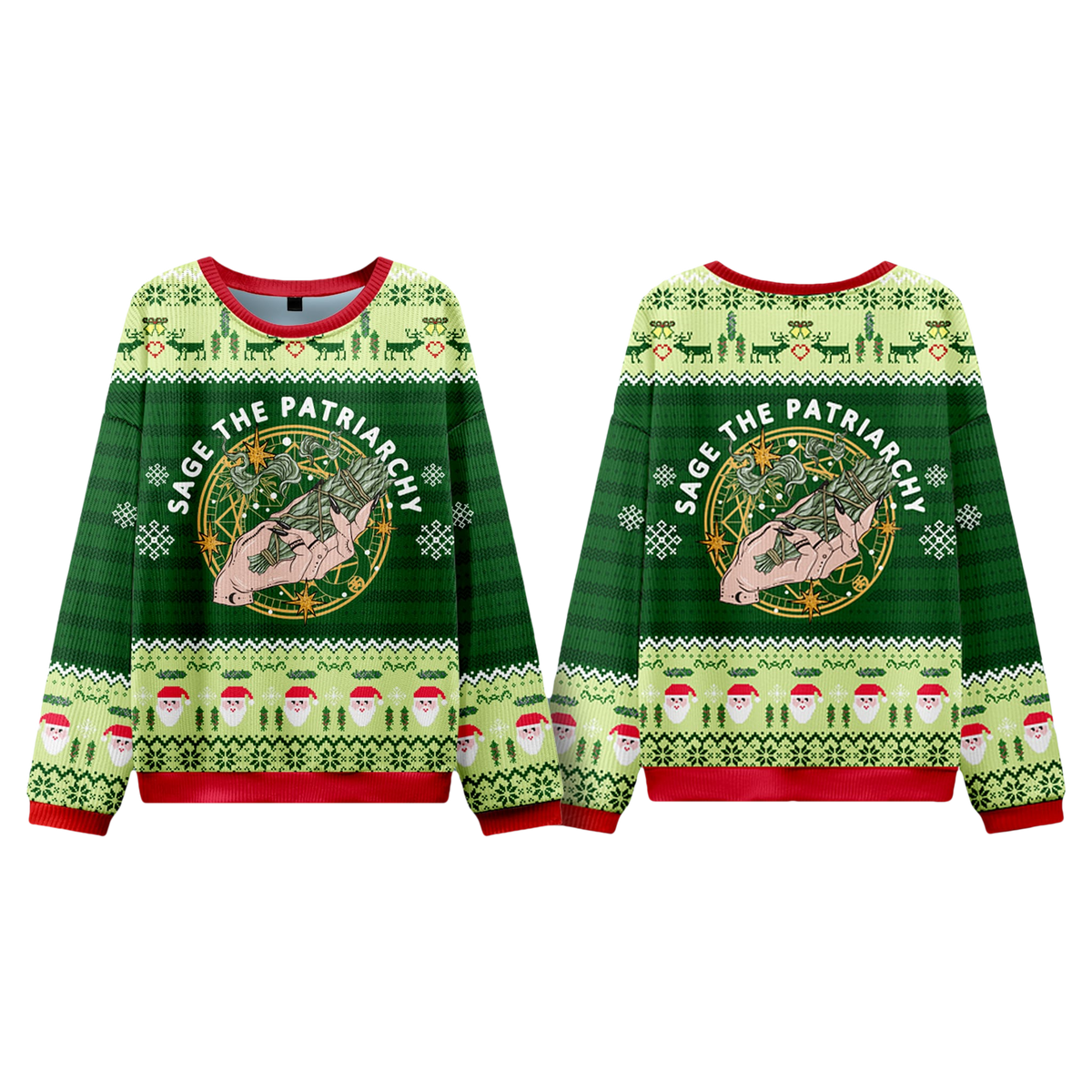 Sage The Patriarchy Ugly Christmas Sweater - Moonbestprint