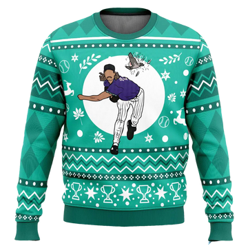 Randy Johnson Hits The Bird Christmas Ugly Sweater - Moonbestprint