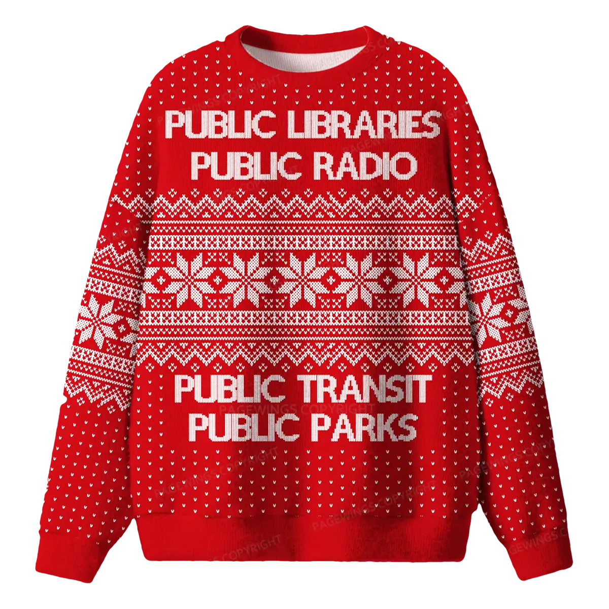 Public Libraries Public Radio Public Transit Ugly Sweater - Moonbestprint