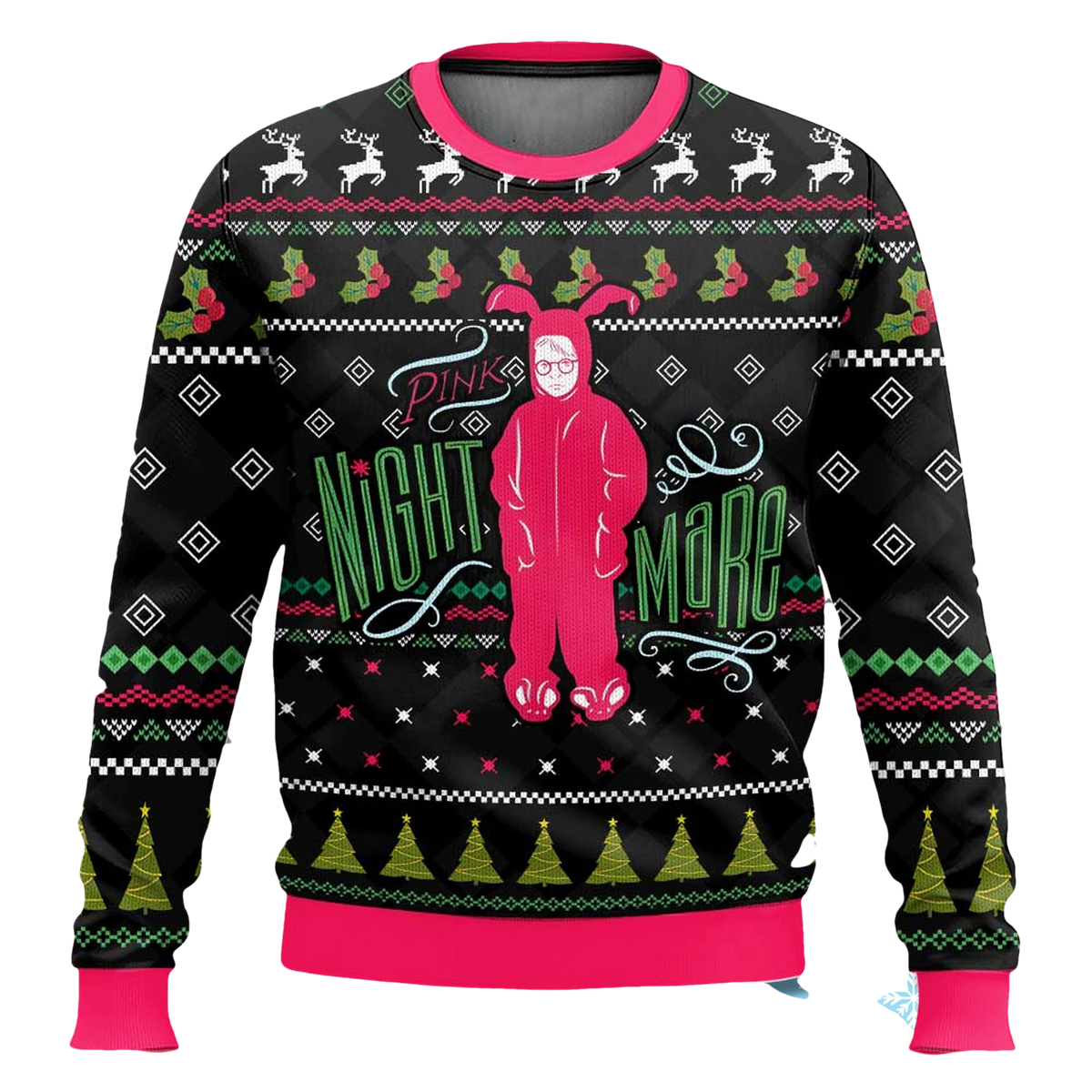 Pink Nightmare Ralphie Parker A Christmas Story Christmas Ugly Sweater - Moonbestprint