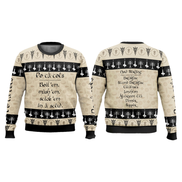 Potatoes Rune The Lord Of The Ring Ugly Sweater - Moonbestprint