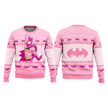 Pink Batman Funny Christmas Ugly Sweater - Moonbestprint