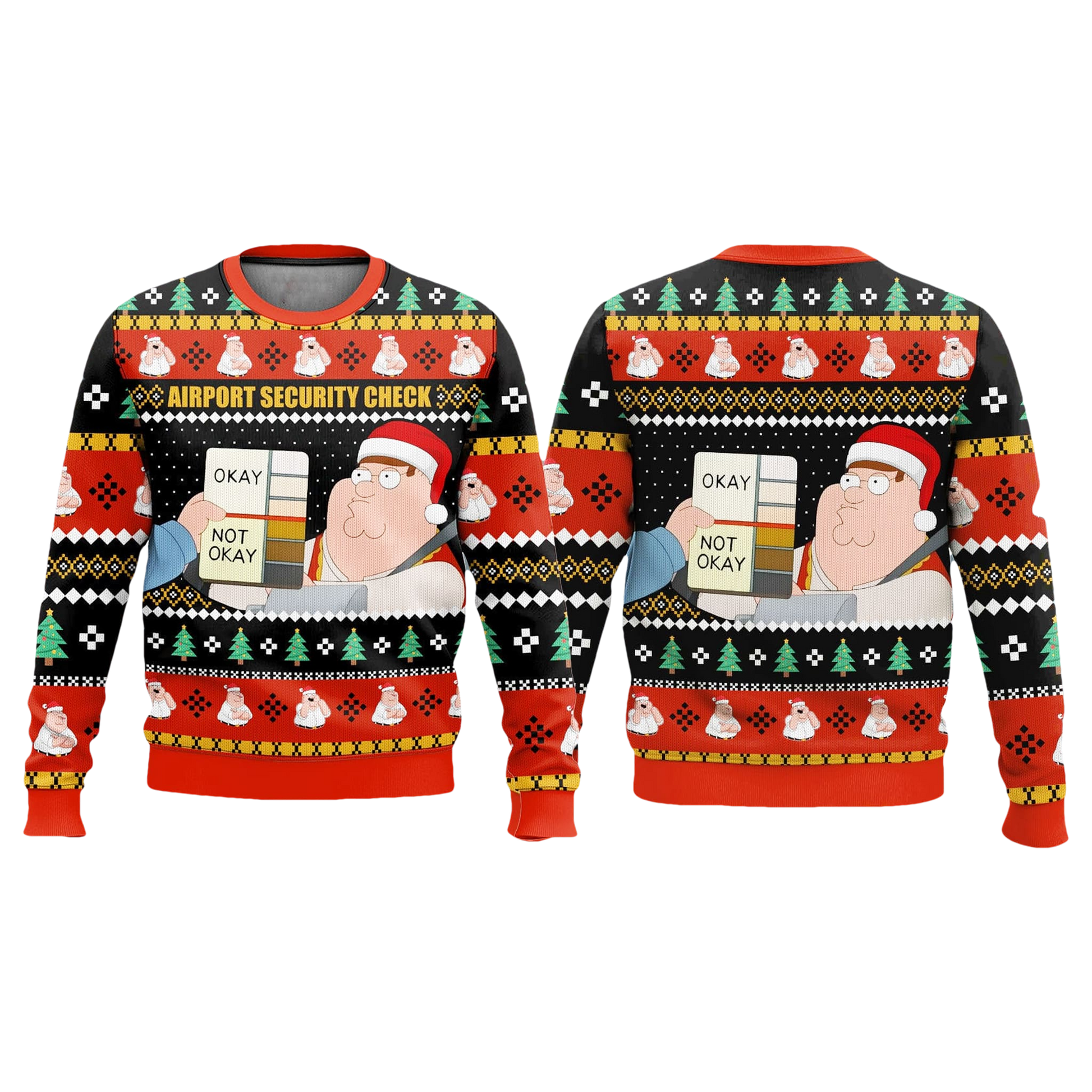 Peter Griffin Security Check Family Guy Ugly Christmas Sweater - Moonbestprint