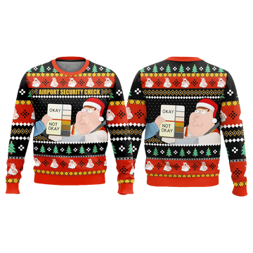 Peter Griffin Security Check Family Guy Ugly Christmas Sweater - Moonbestprint