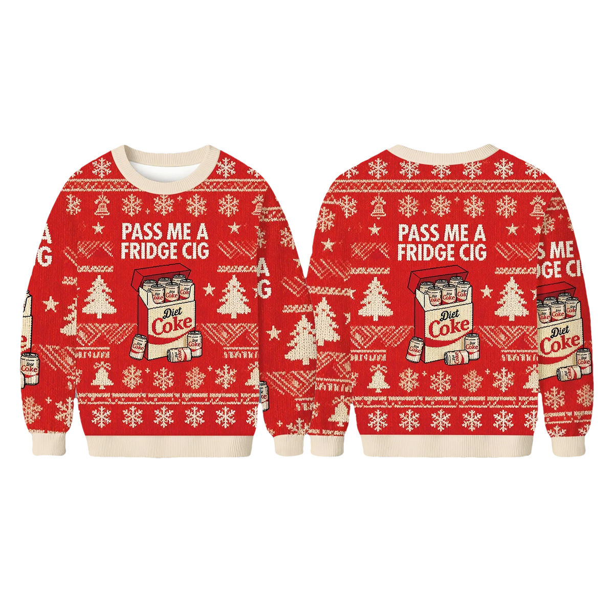 Pass Me A Fridge Cig Diet Coke Christmas Ugly Sweater - Moonbestprint