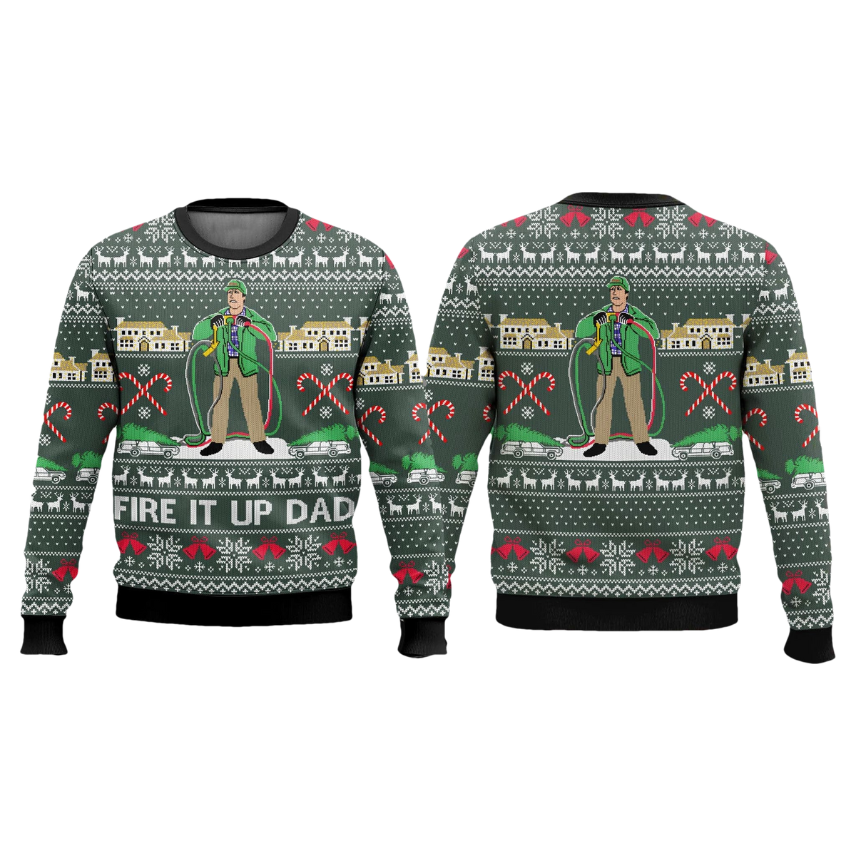 National Lampoon's Vacation Fire It Up Dad Christmas Ugly Sweater - Moonbestprint