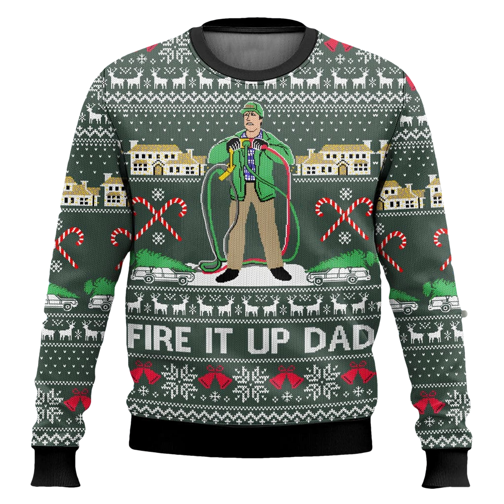 National Lampoon's Vacation Fire It Up Dad Christmas Ugly Sweater - Moonbestprint