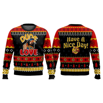 Mick Foley Dude Love Have A Nice Day Ugly Christmas Sweater - Moonbestprint