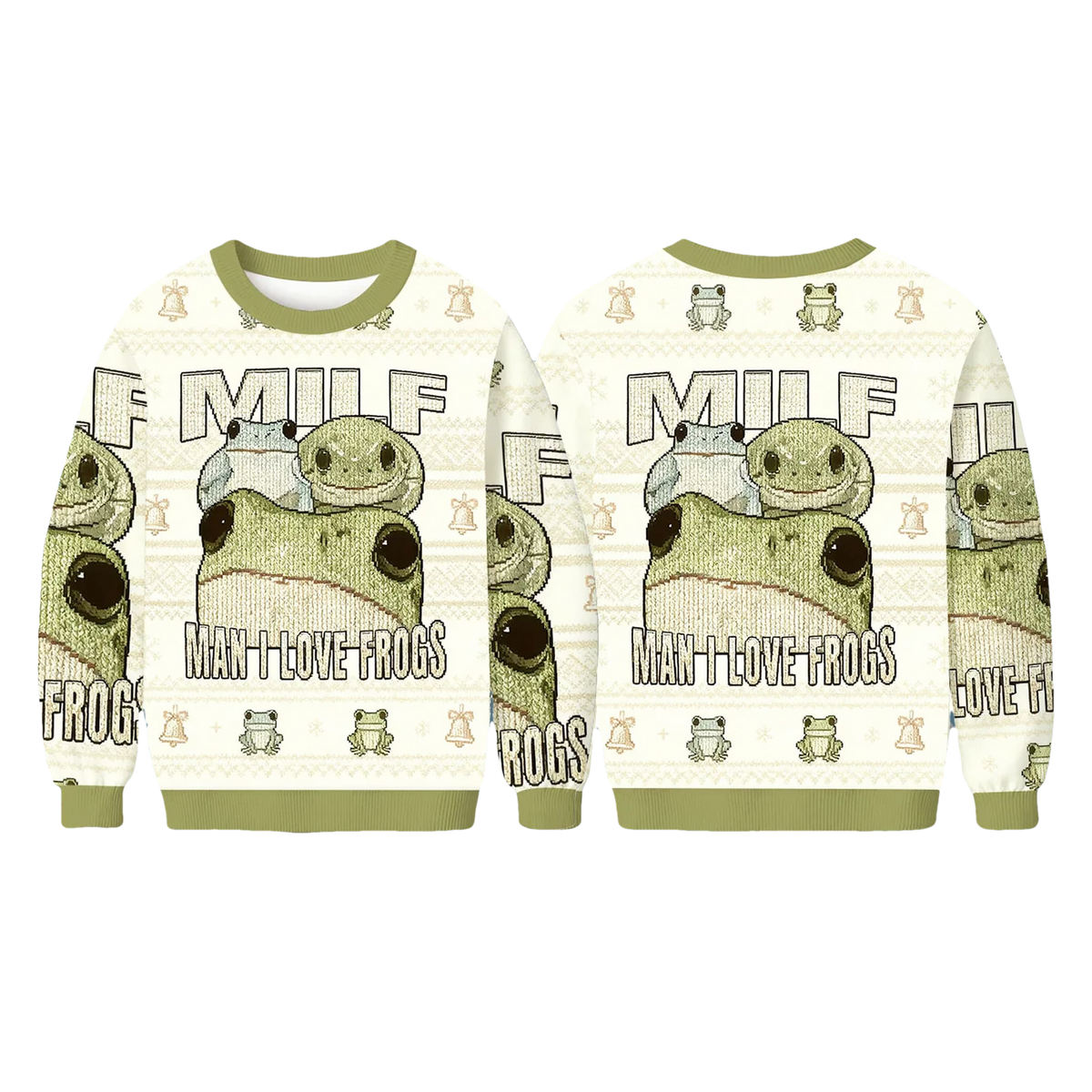 MILF Man I Love Frogs Christmas Ugly Sweater - Moonbestprint