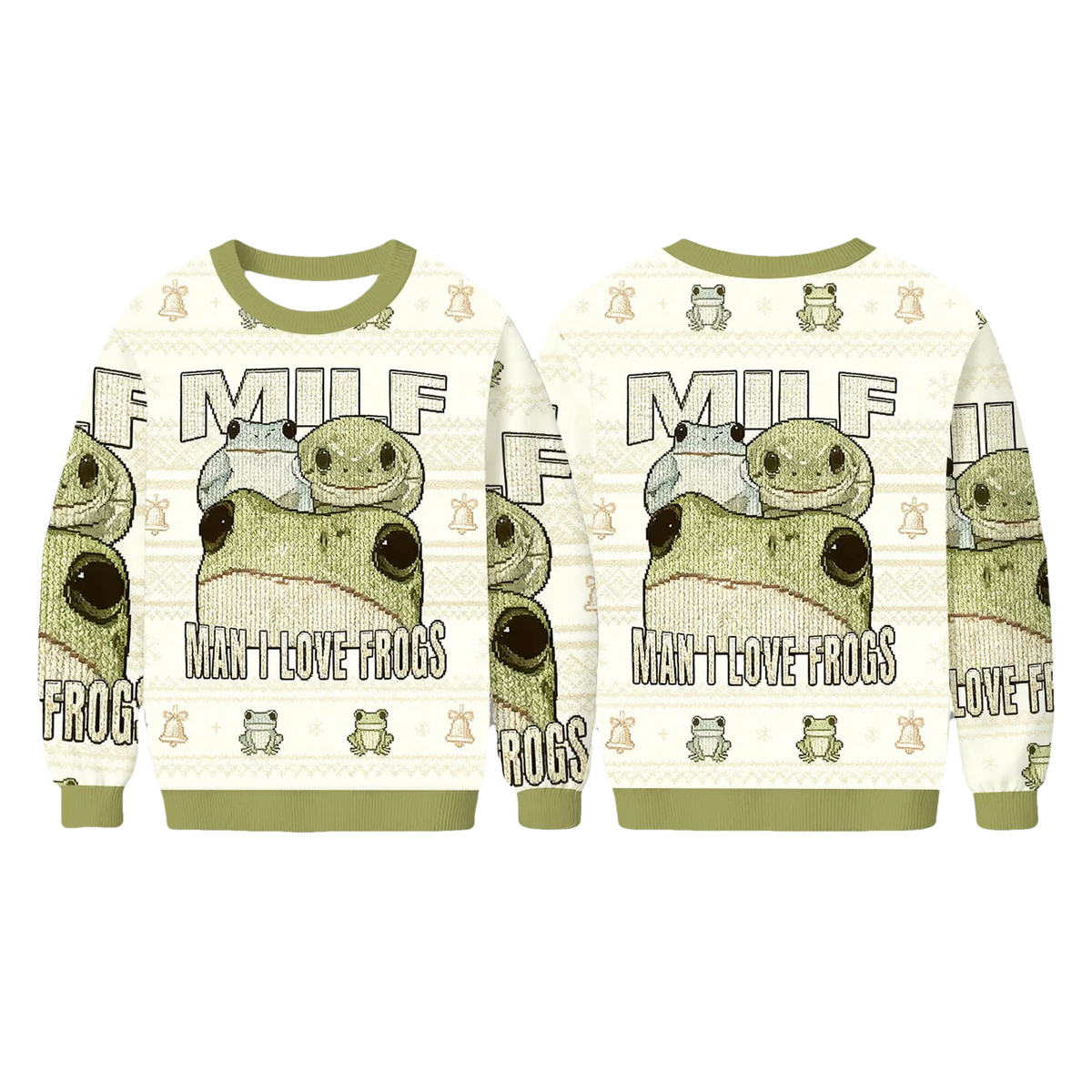 MILF Man I Love Frogs Christmas Ugly Sweater - Moonbestprint