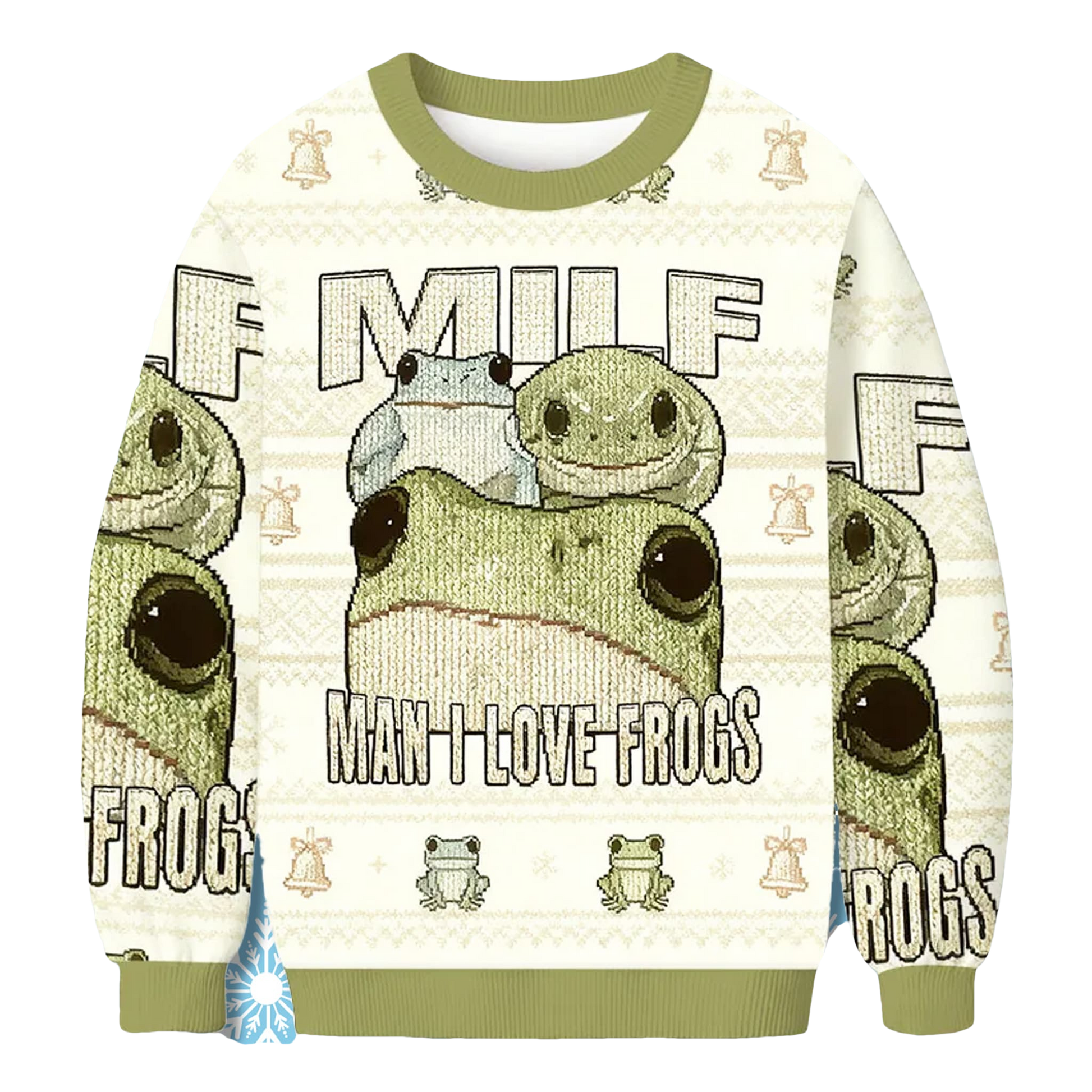 MILF Man I Love Frogs Christmas Ugly Sweater - Moonbestprint