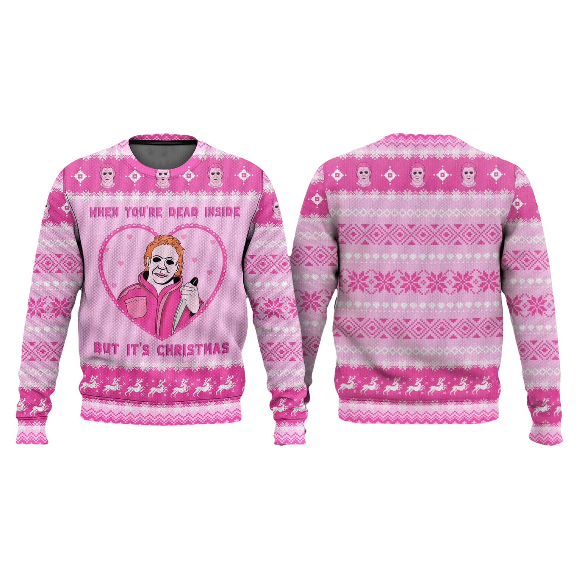 Michael Myers When Youre Dead Inside Christmas Ugly Sweater - Moonbestprint