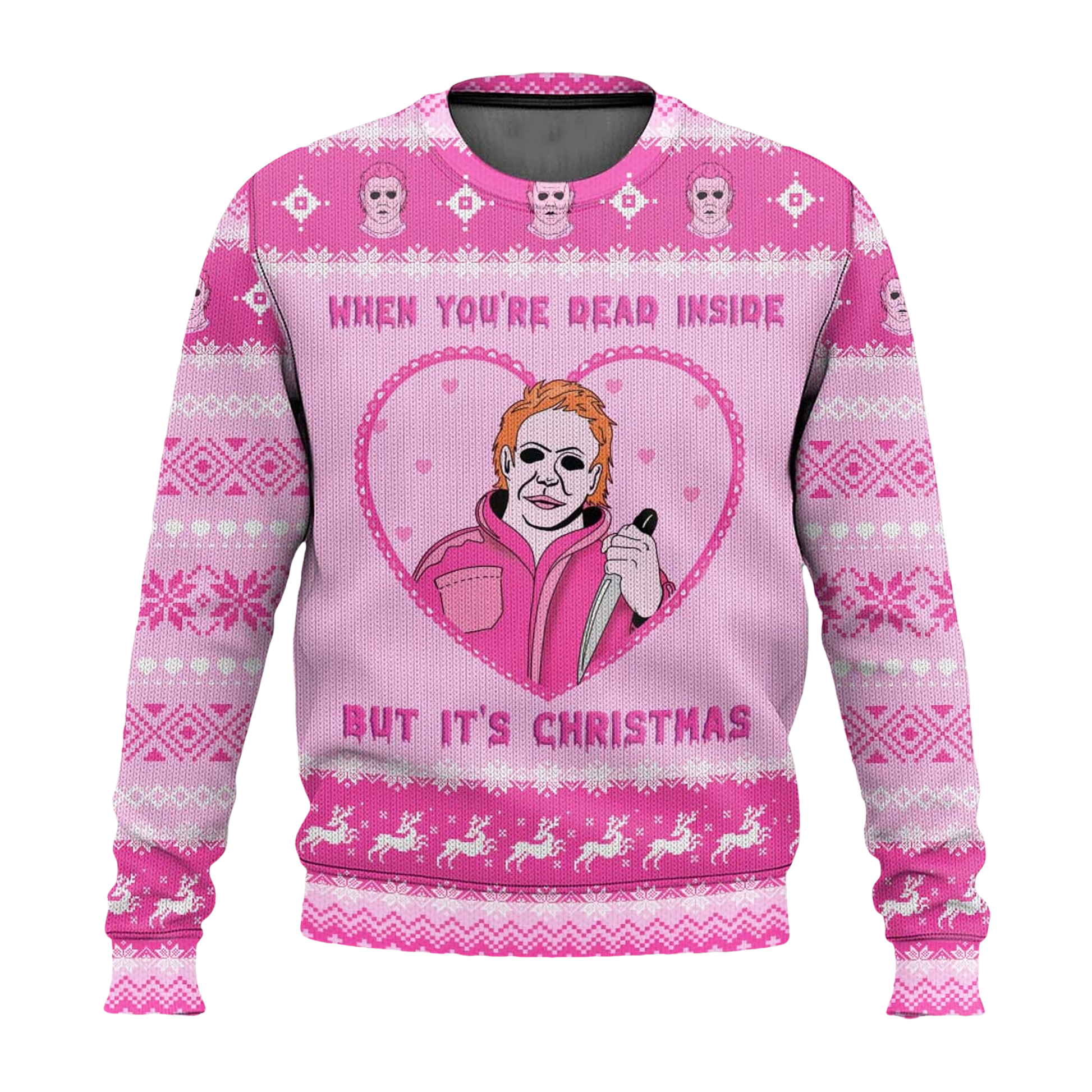 Michael Myers When Youre Dead Inside Christmas Ugly Sweater - Moonbestprint