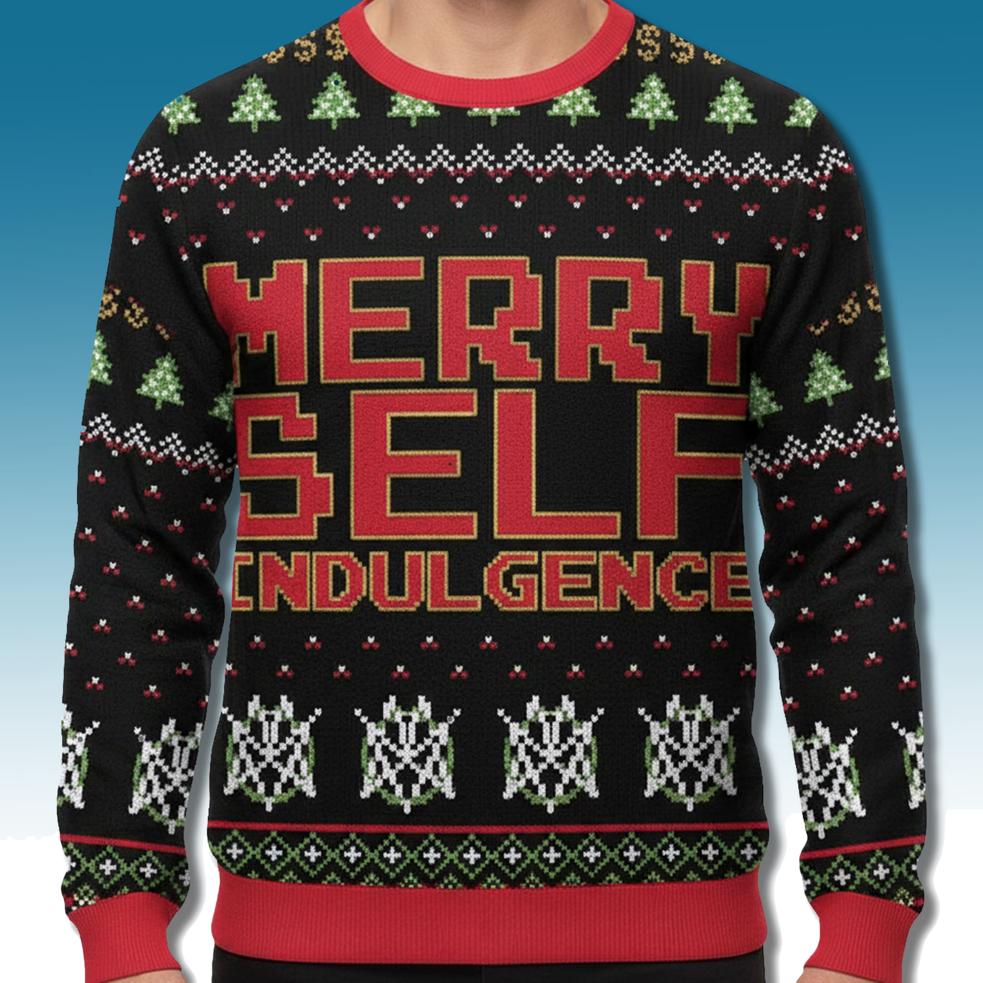 Merry Self Indulgence Ugly Christmas Sweater - Moonbestprint