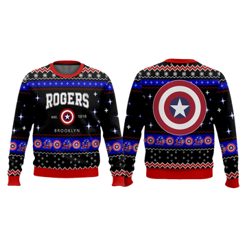 Marvel Captain America Steve Rogers Ugly Christmas Sweater - Moonbestprint