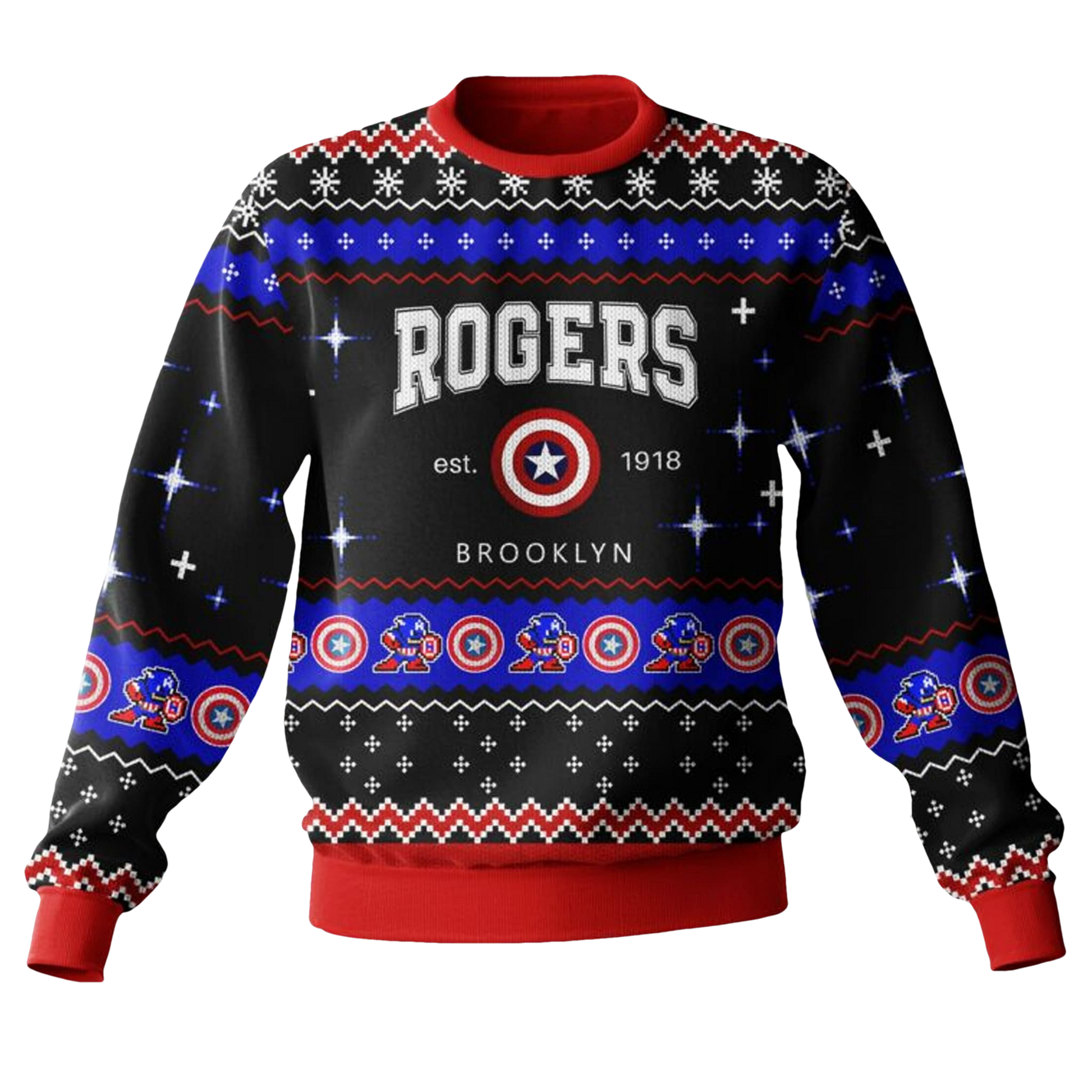 Marvel Captain America Steve Rogers Ugly Christmas Sweater - Moonbestprint