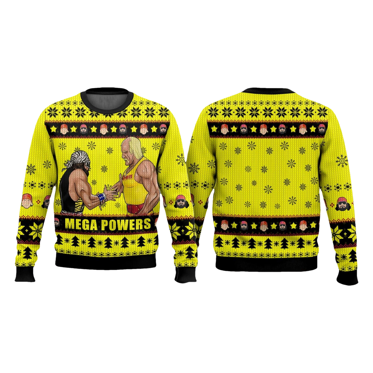 Macho Man x Hulk Hogan Mega Powers Ugly Christmas Sweater - Moonbestprint