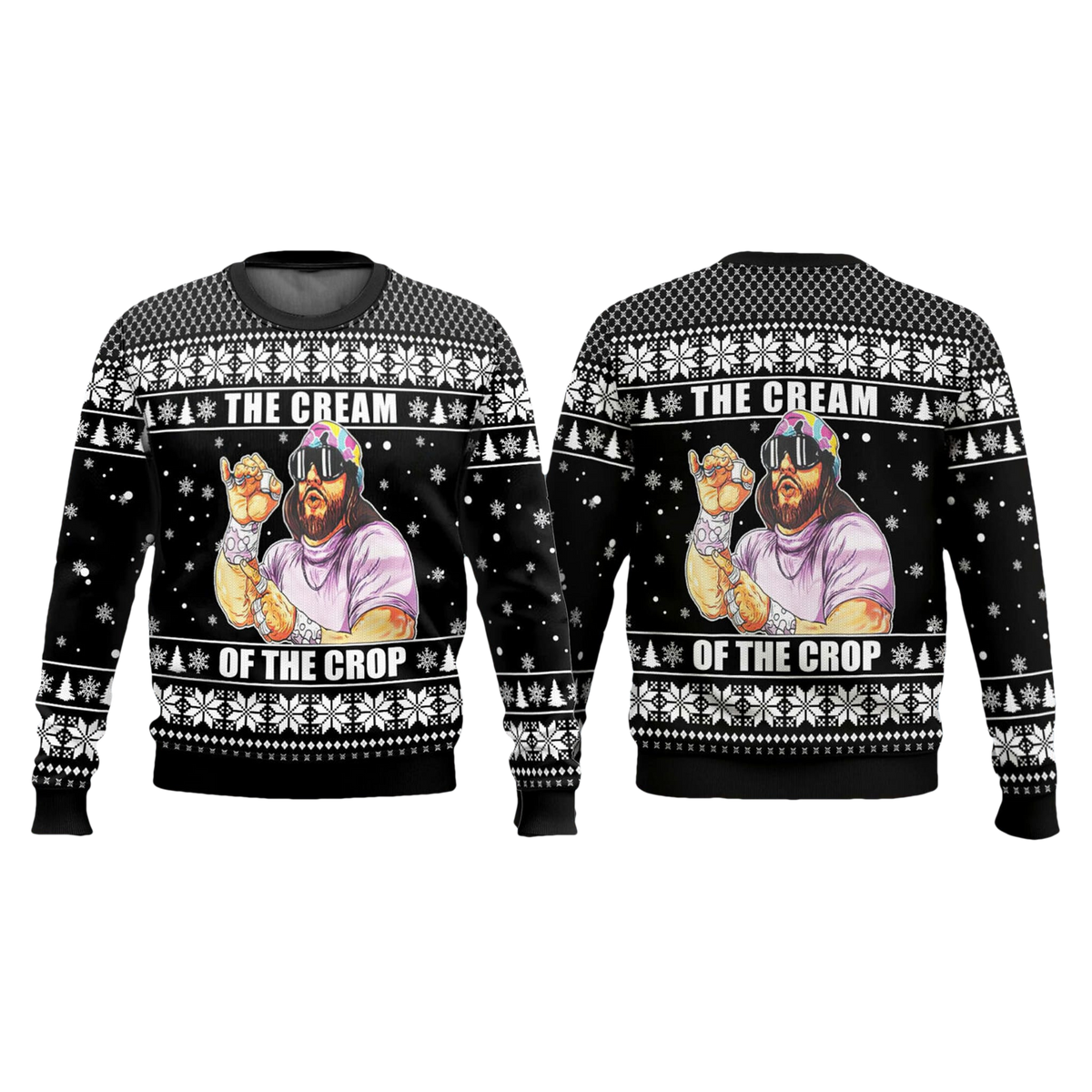Macho Man The Cream Of The Crop Ugly Christmas Sweater - Moonbestprint