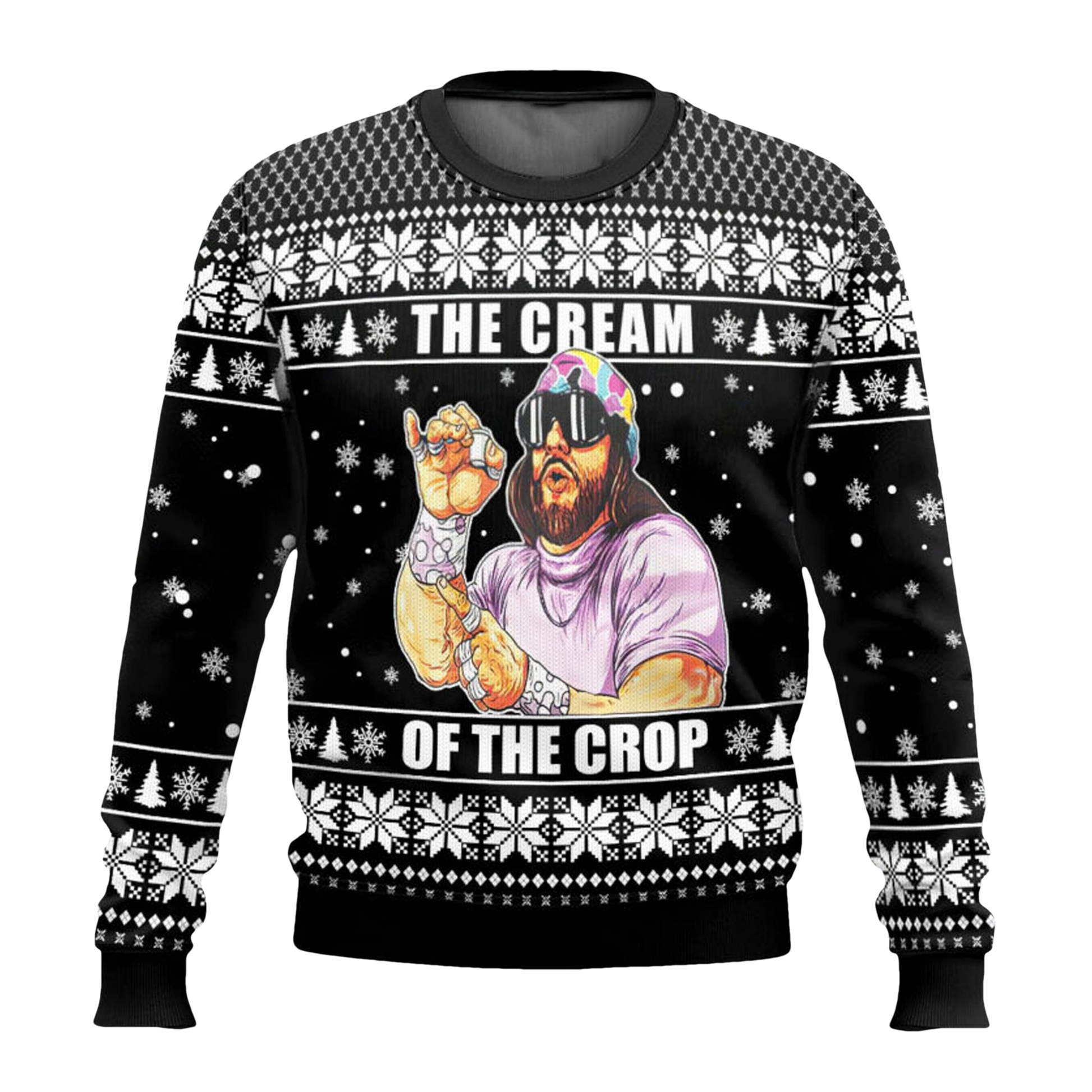 Macho Man The Cream Of The Crop Ugly Christmas Sweater - Moonbestprint