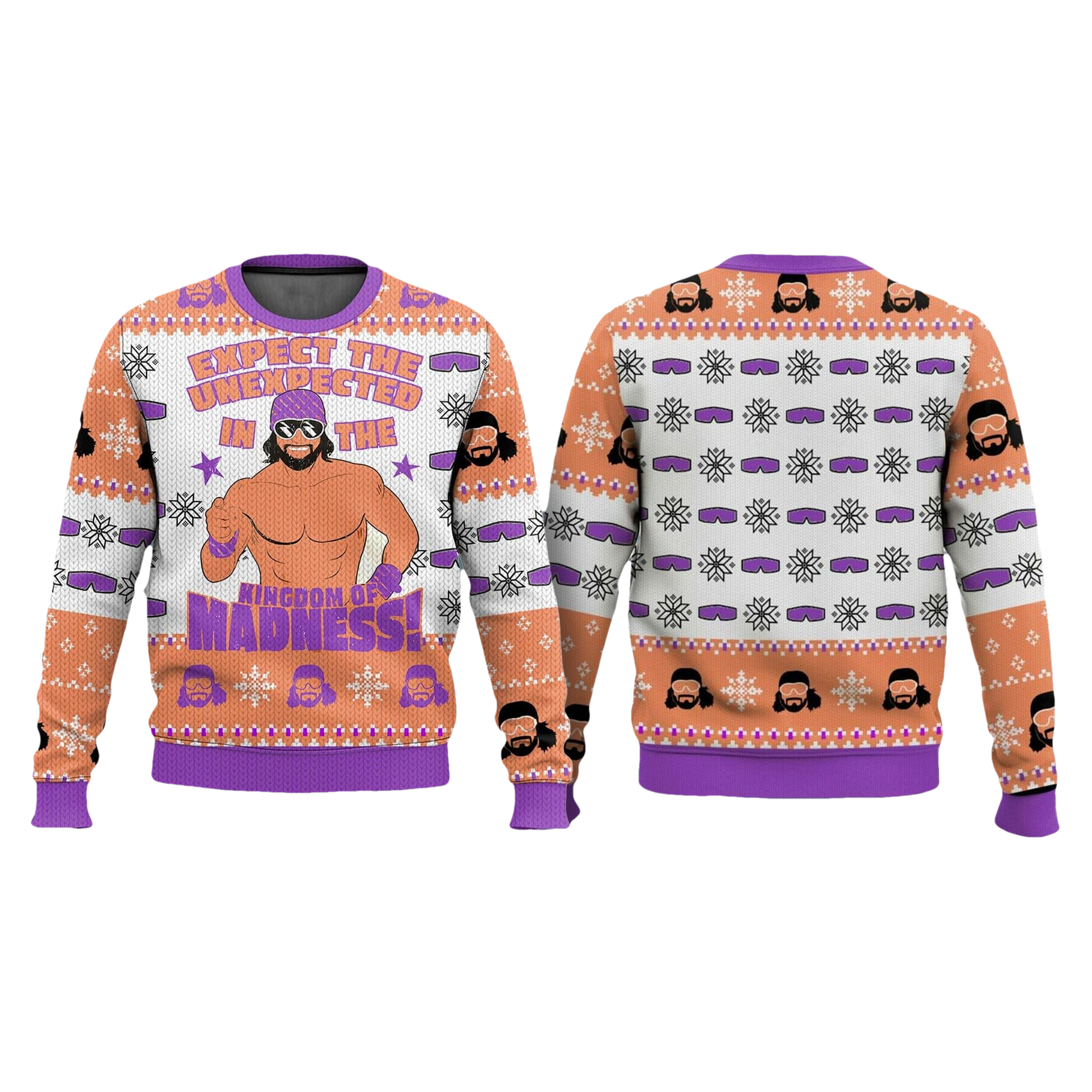 Macho Man The Kingdom Of Madness Ugly Christmas Sweater - Moonbestprint
