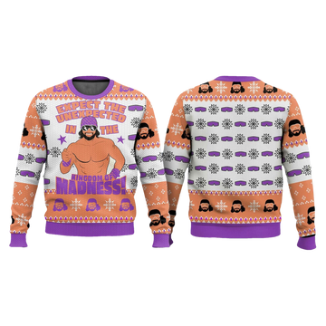 Macho Man The Kingdom Of Madness Ugly Christmas Sweater - Moonbestprint