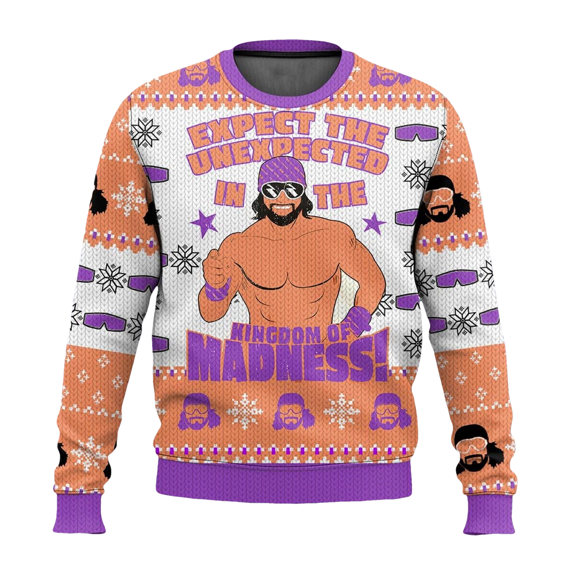 Macho Man The Kingdom Of Madness Ugly Christmas Sweater - Moonbestprint