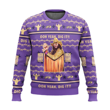 Macho Man Ooh Yeah Dig It Ugly Christmas Sweater - Moonbestprint