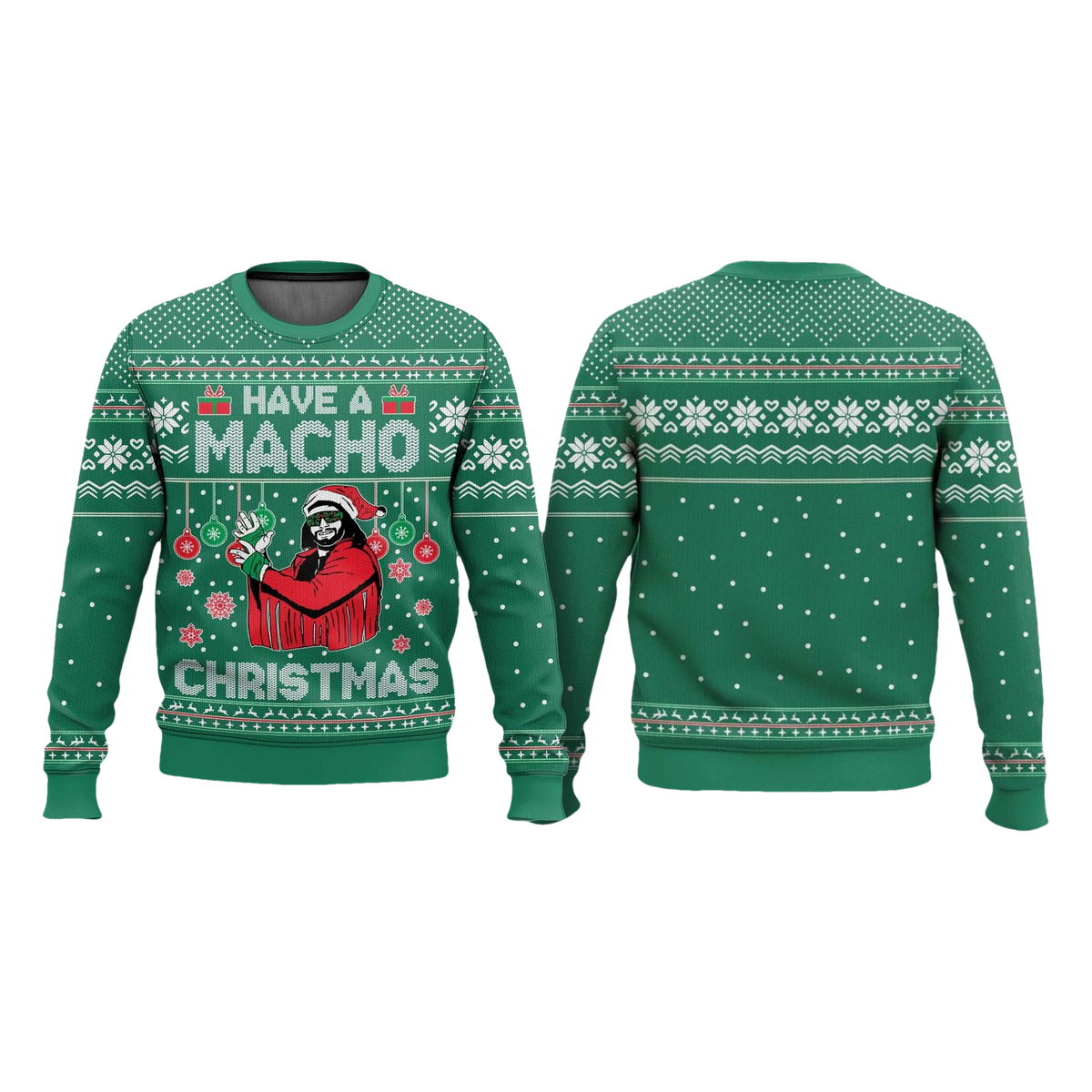 Macho Man Have A Macho Christmas Ugly Sweater - Moonbestprint
