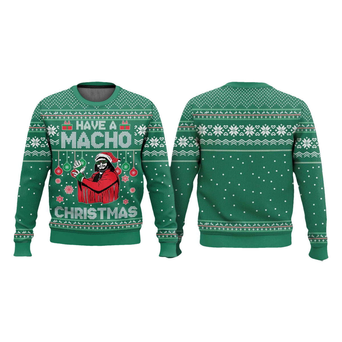 Macho Man Have A Macho Christmas Ugly Sweater - Moonbestprint