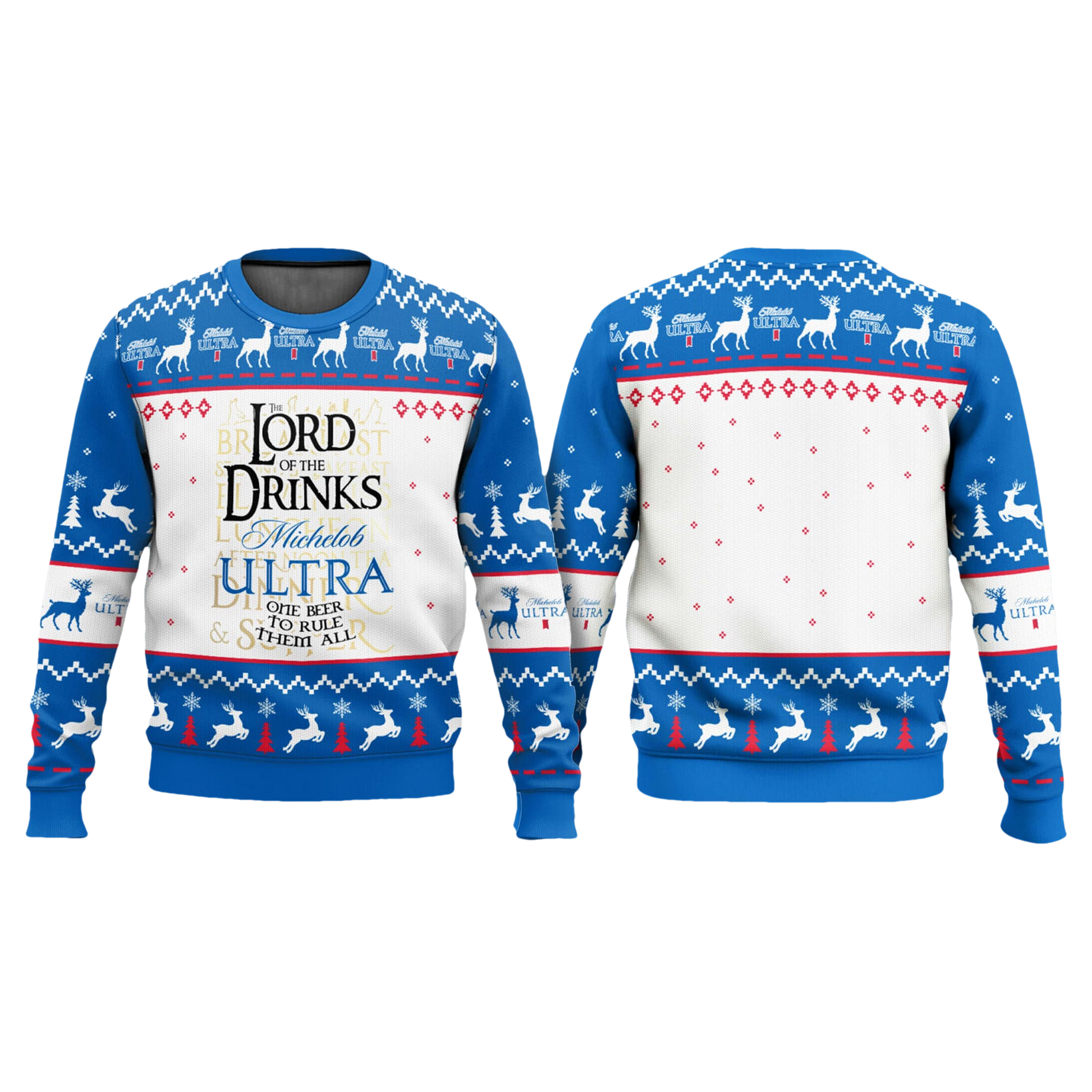 Lord Of The Rings Michelob Ultra One Beer To Rule Them All Ugly Sweater - Moonbestprint