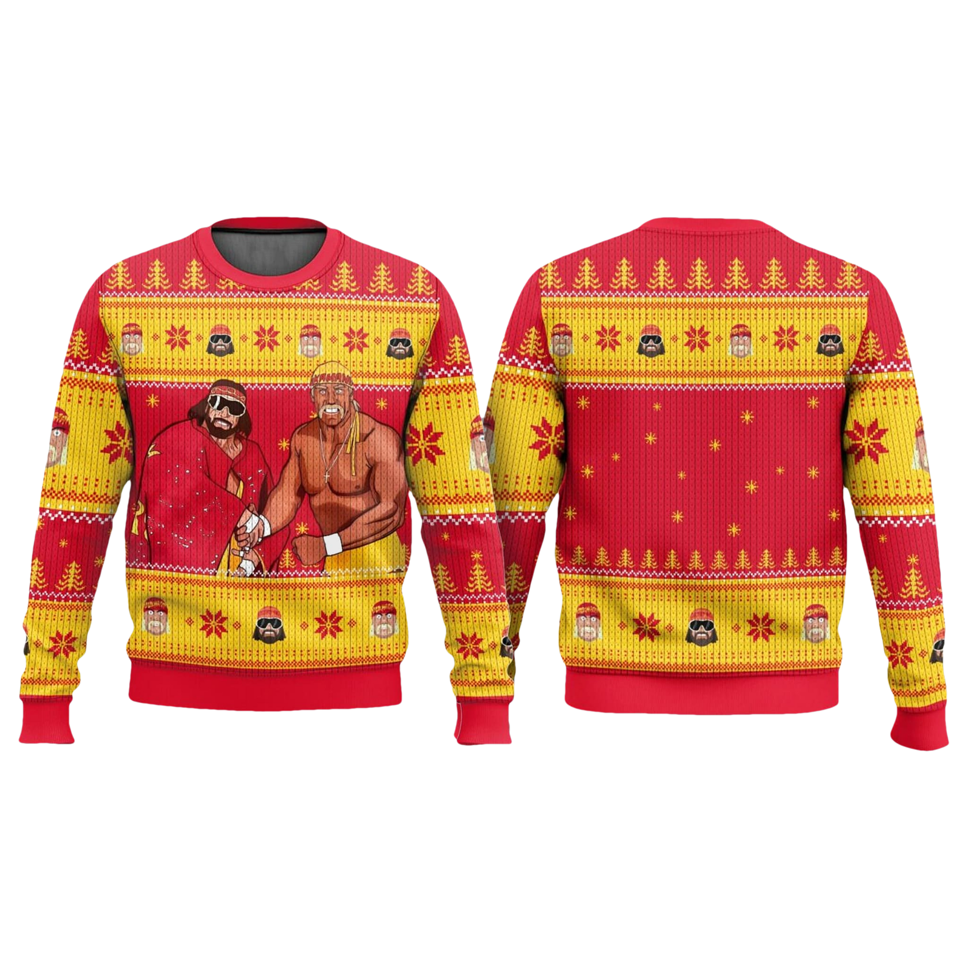 Macho Man and Hulk Hogan Ugly Christmas Sweater - Moonbestprint
