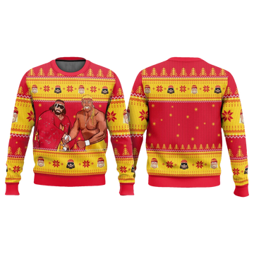 Macho Man and Hulk Hogan Ugly Christmas Sweater - Moonbestprint