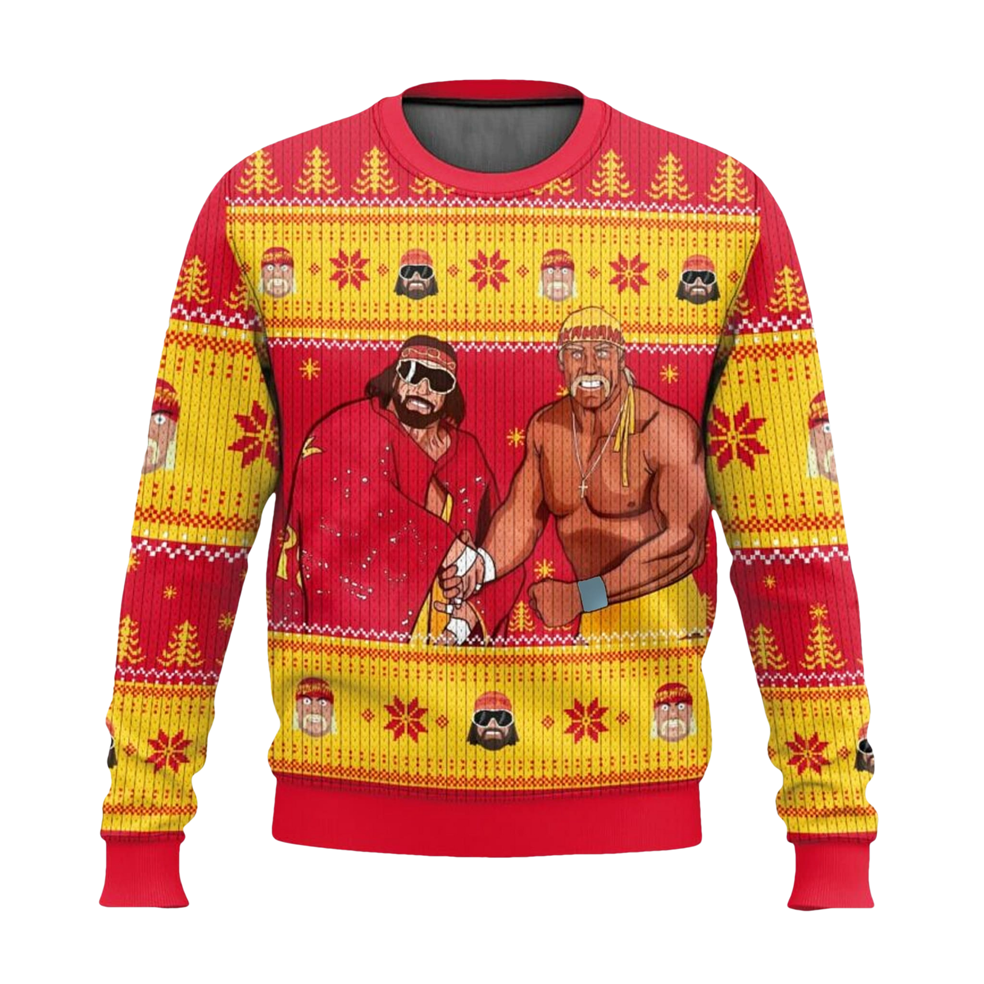 Macho Man and Hulk Hogan Ugly Christmas Sweater - Moonbestprint