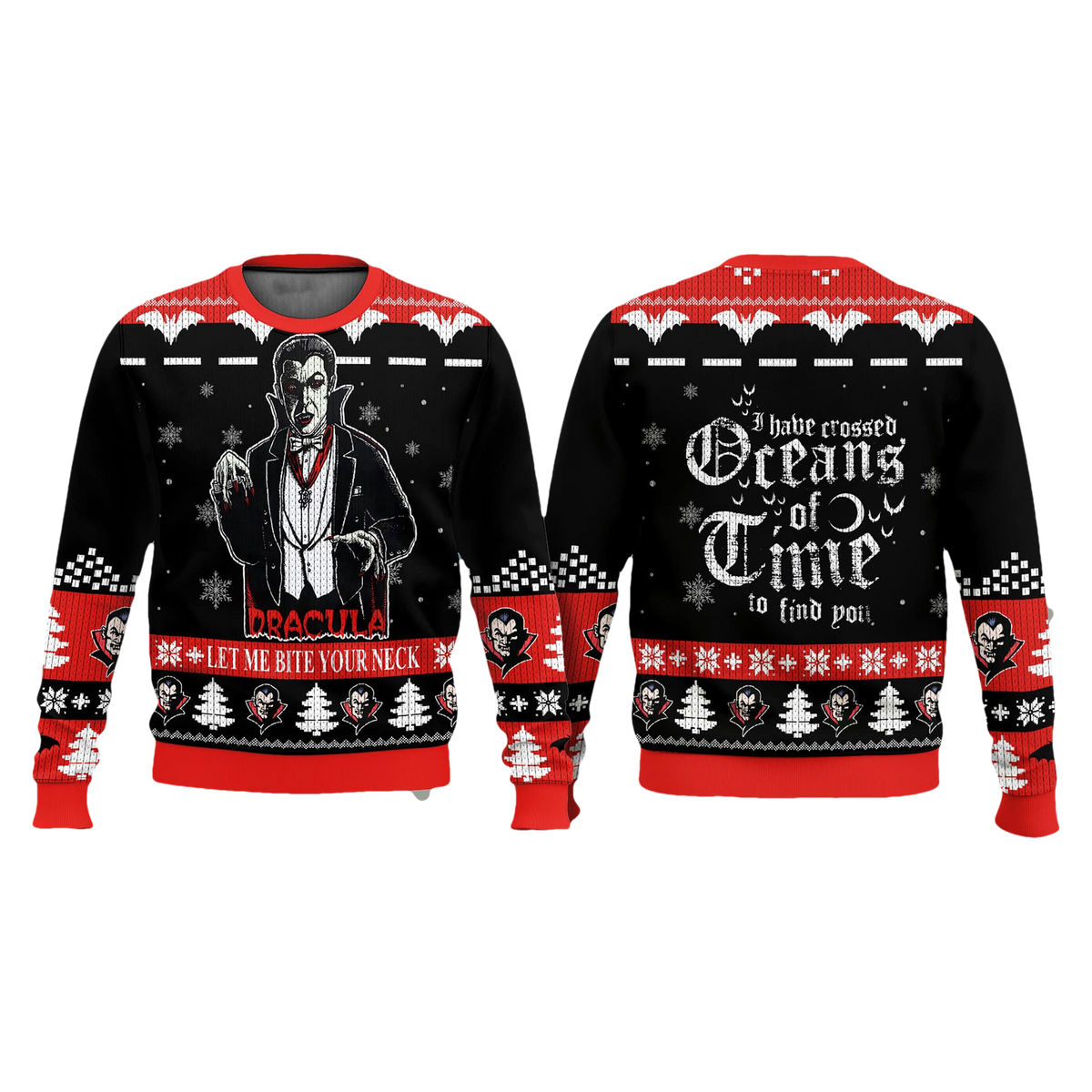 Let Me Bite Your Neck Dracula Ugly Christmas Sweater - Moonbestprint