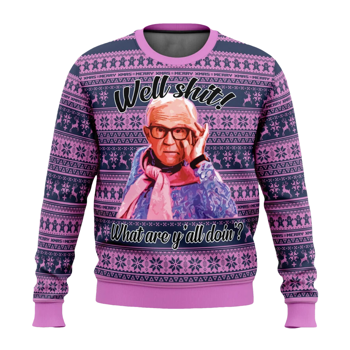 Leslie Jordan Well Shit Christmas Ugly Sweater - Moonbestprint