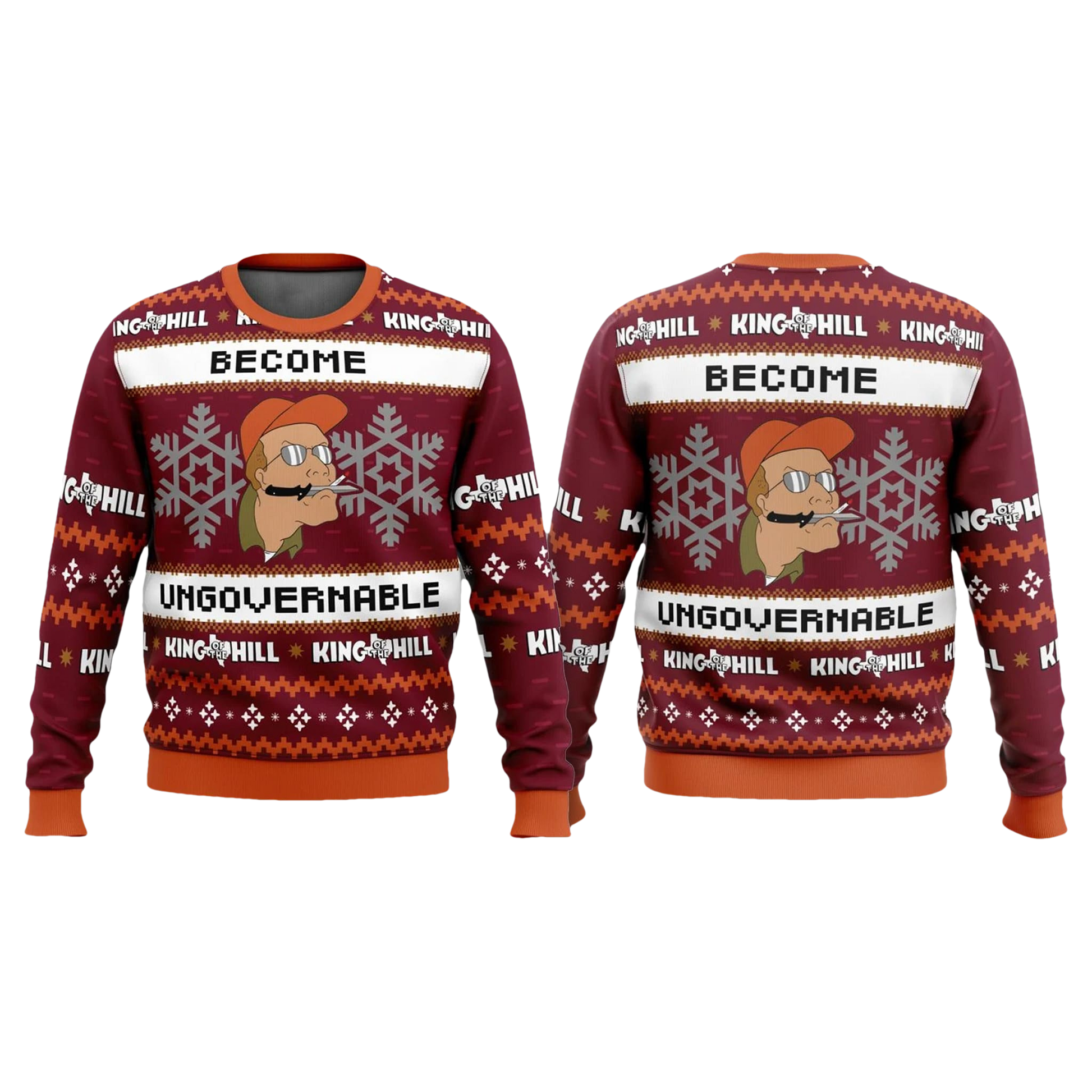 King of The Hill Become Ungovernable Christmas Ugly Sweater - Moonbestprint