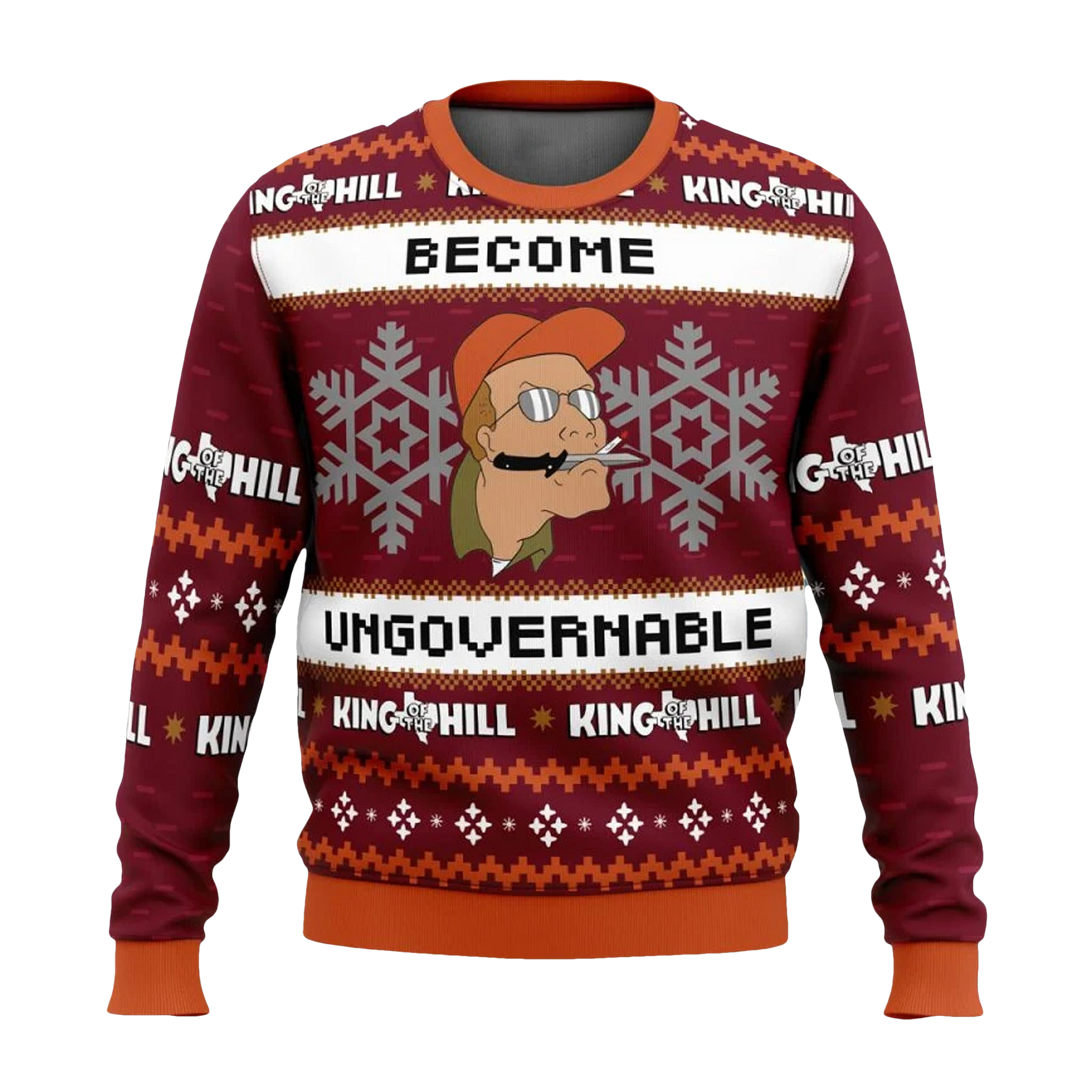 King of The Hill Become Ungovernable Christmas Ugly Sweater - Moonbestprint