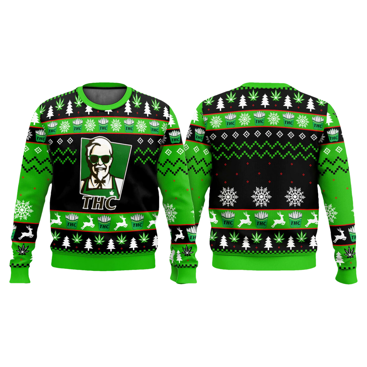 KFC THC Funny Ugly Christmas Sweater - Moonbestprint