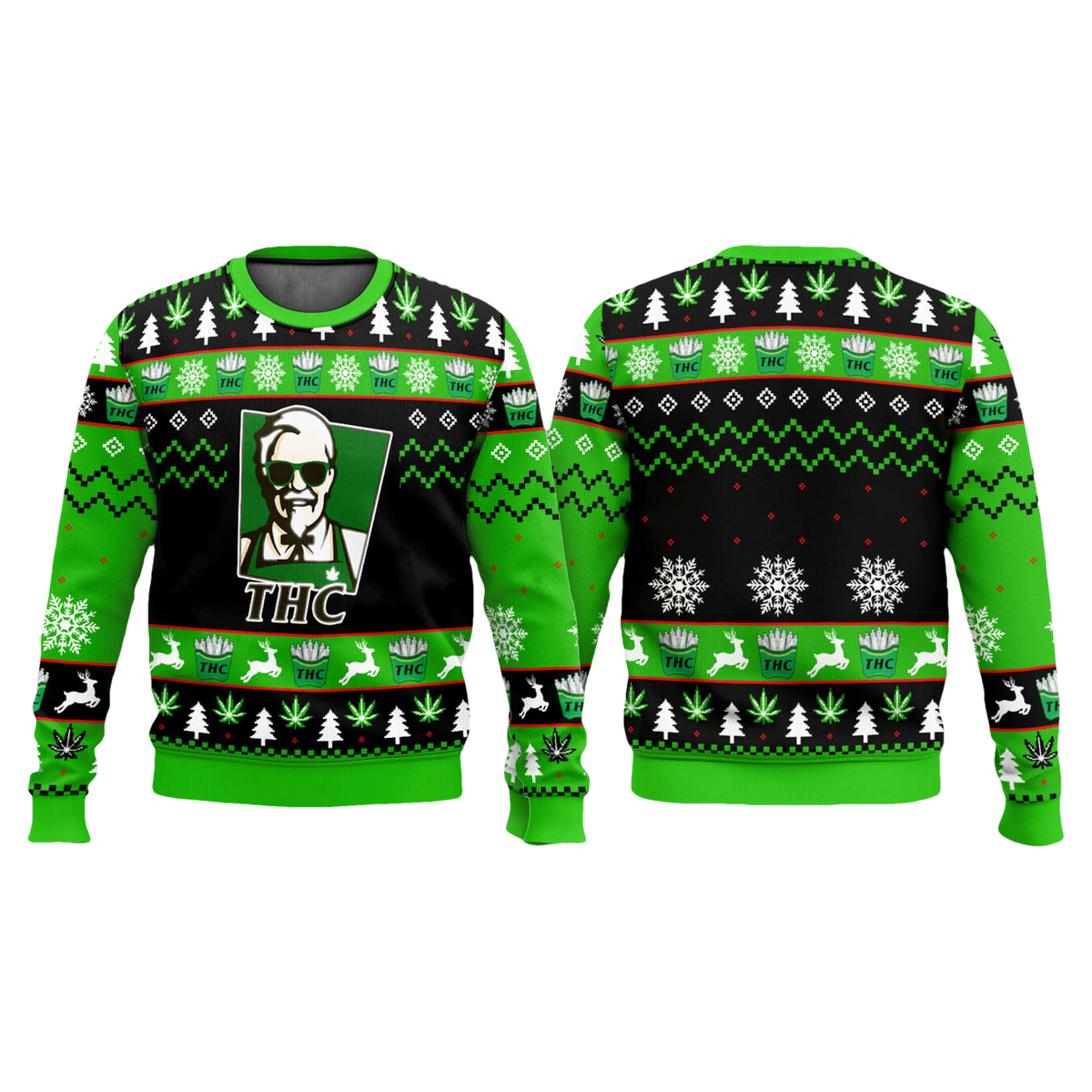 KFC THC Funny Ugly Christmas Sweater - Moonbestprint
