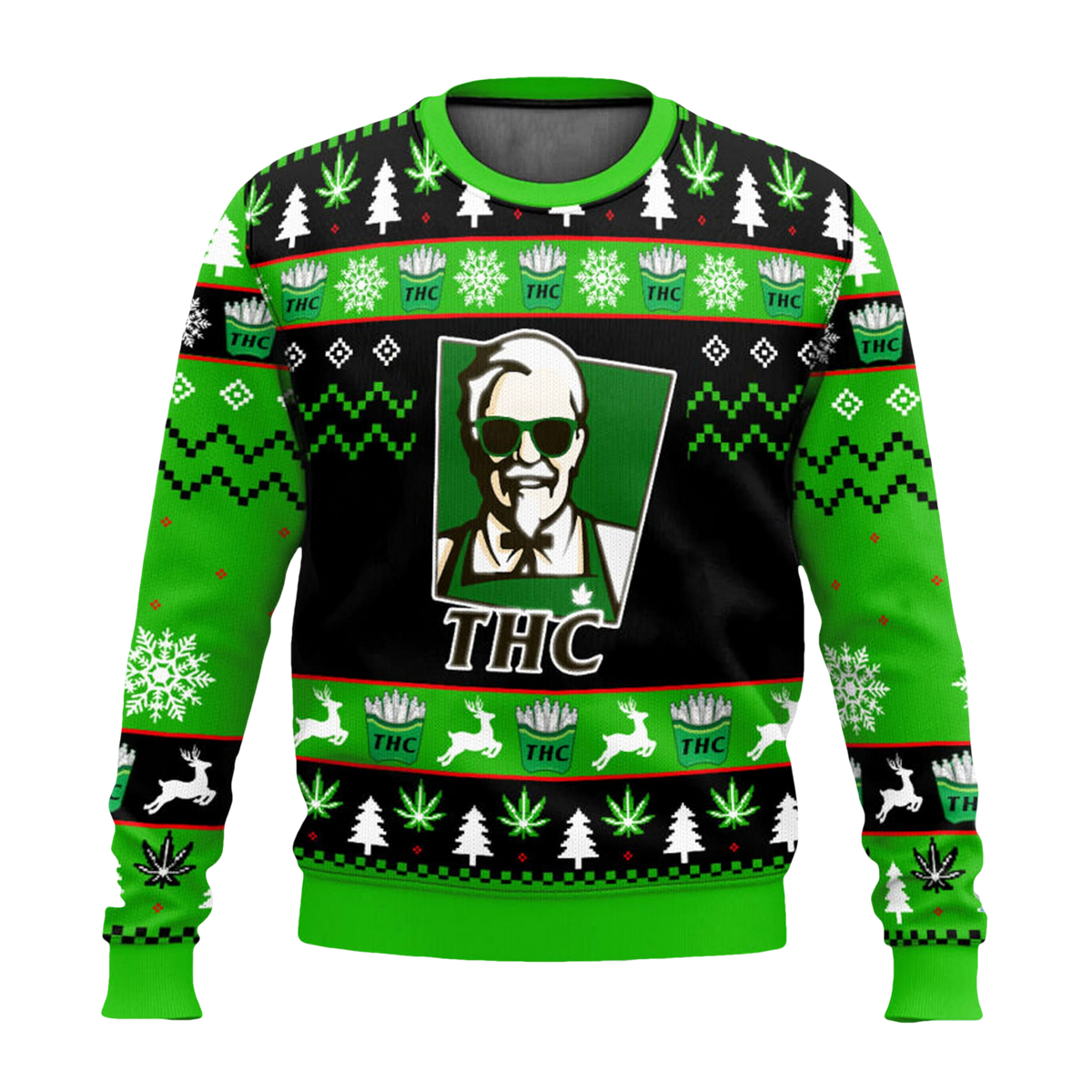 KFC THC Funny Ugly Christmas Sweater - Moonbestprint