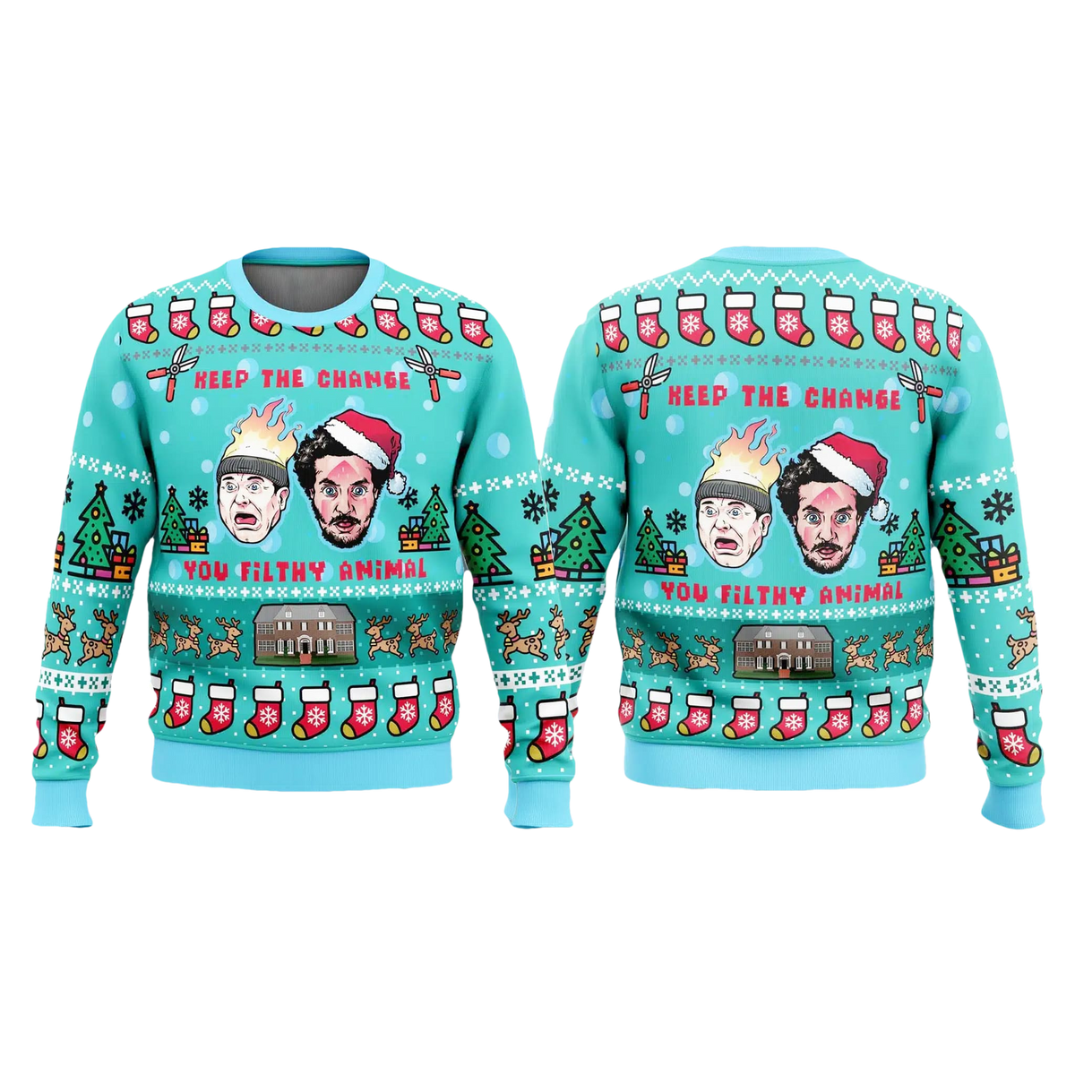 Keep The Change Your Filthy Animal Home Alone Christmas Ugly Sweater - Moonbestprint