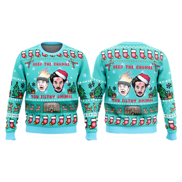 Keep The Change Your Filthy Animal Home Alone Christmas Ugly Sweater - Moonbestprint