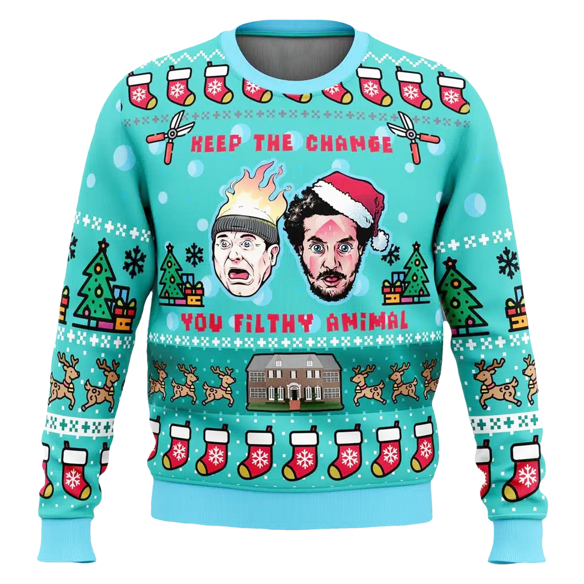 Keep The Change Your Filthy Animal Home Alone Christmas Ugly Sweater - Moonbestprint