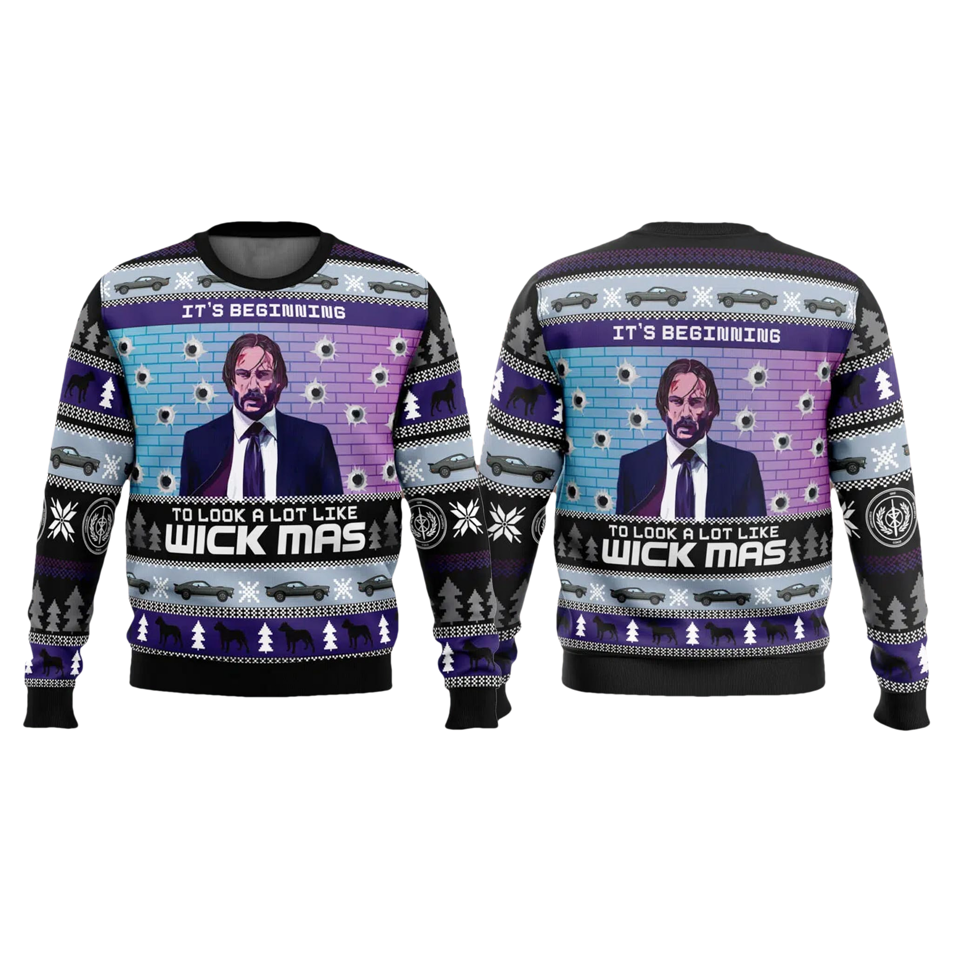John Wick It's Beginning To Look A Lot Like Wick Mas Ugly Sweater - Moonbestprint