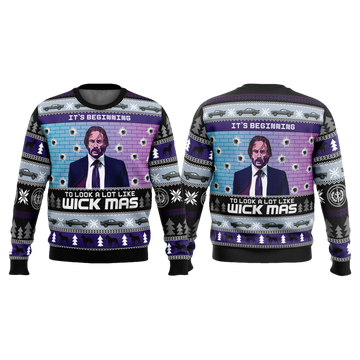John Wick It's Beginning To Look A Lot Like Wick Mas Ugly Sweater - Moonbestprint