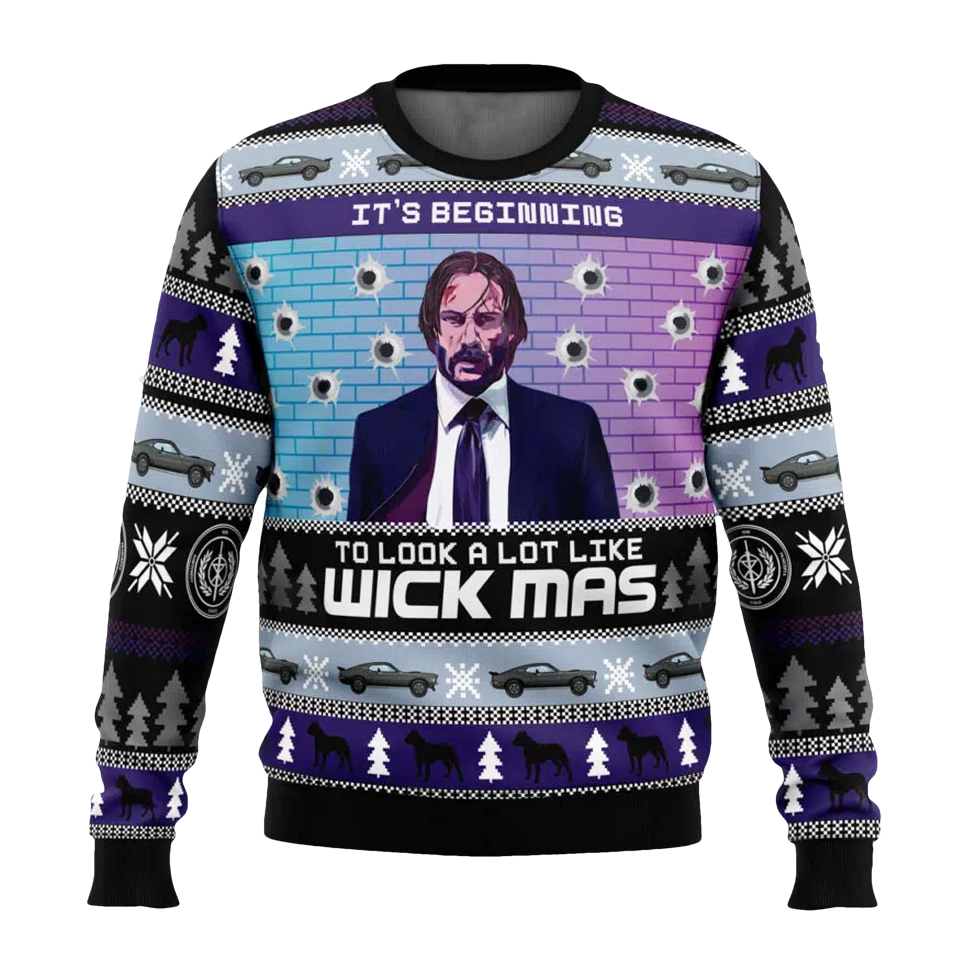 John Wick It's Beginning To Look A Lot Like Wick Mas Ugly Sweater - Moonbestprint