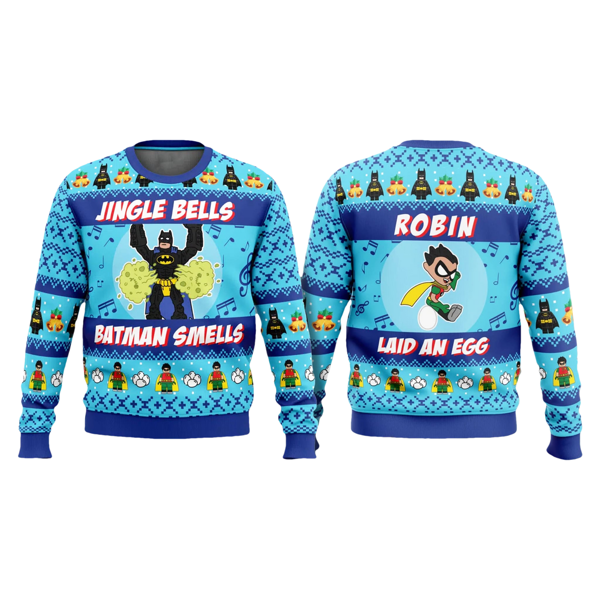 Jingle Bells Batman Smells Ugly Christmas Sweater - Moonbestprint