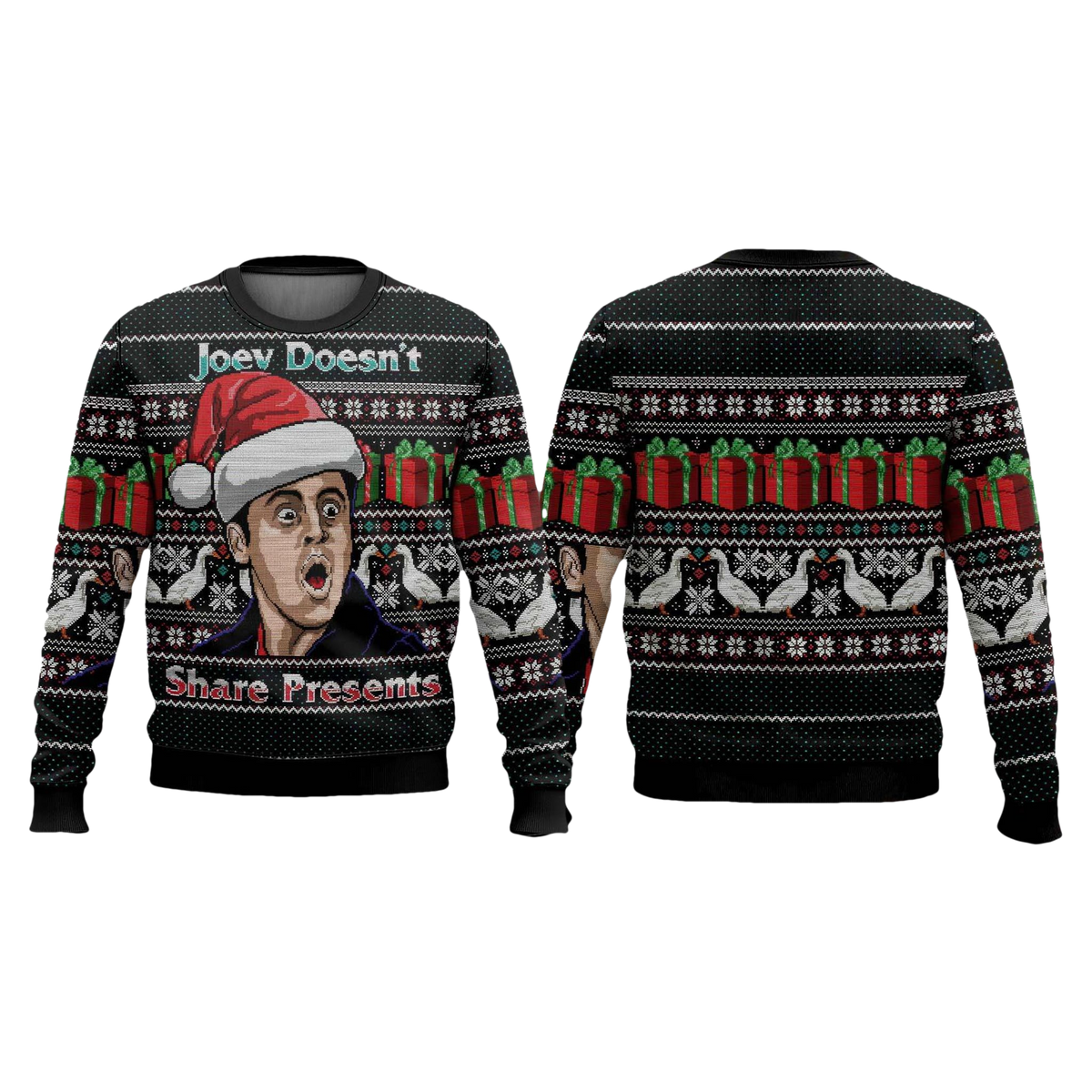 Joey Doesn't Share Presents Friends Christmas Ugly Sweater - Moonbestprint